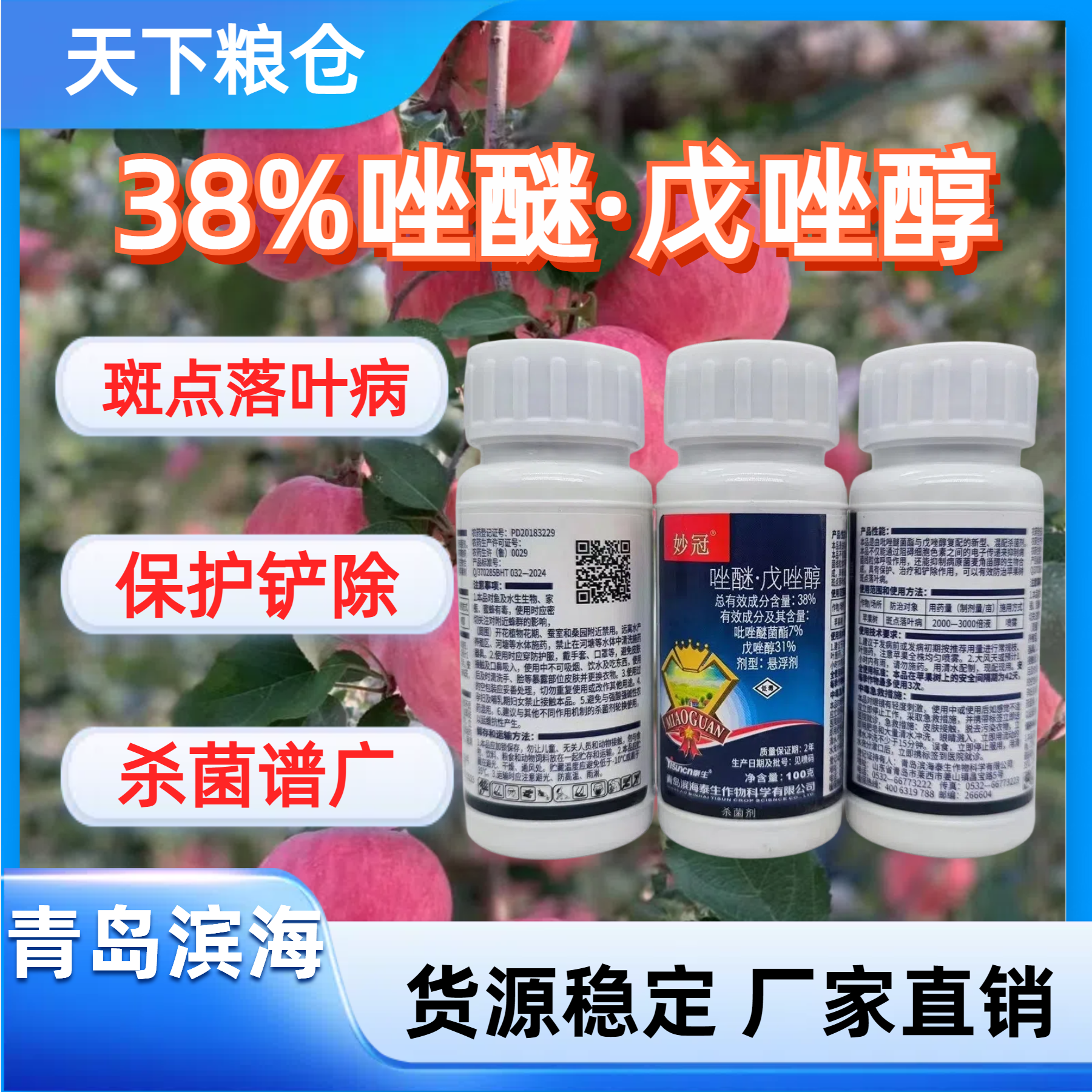 青岛滨海-38%唑醚·戊唑醇